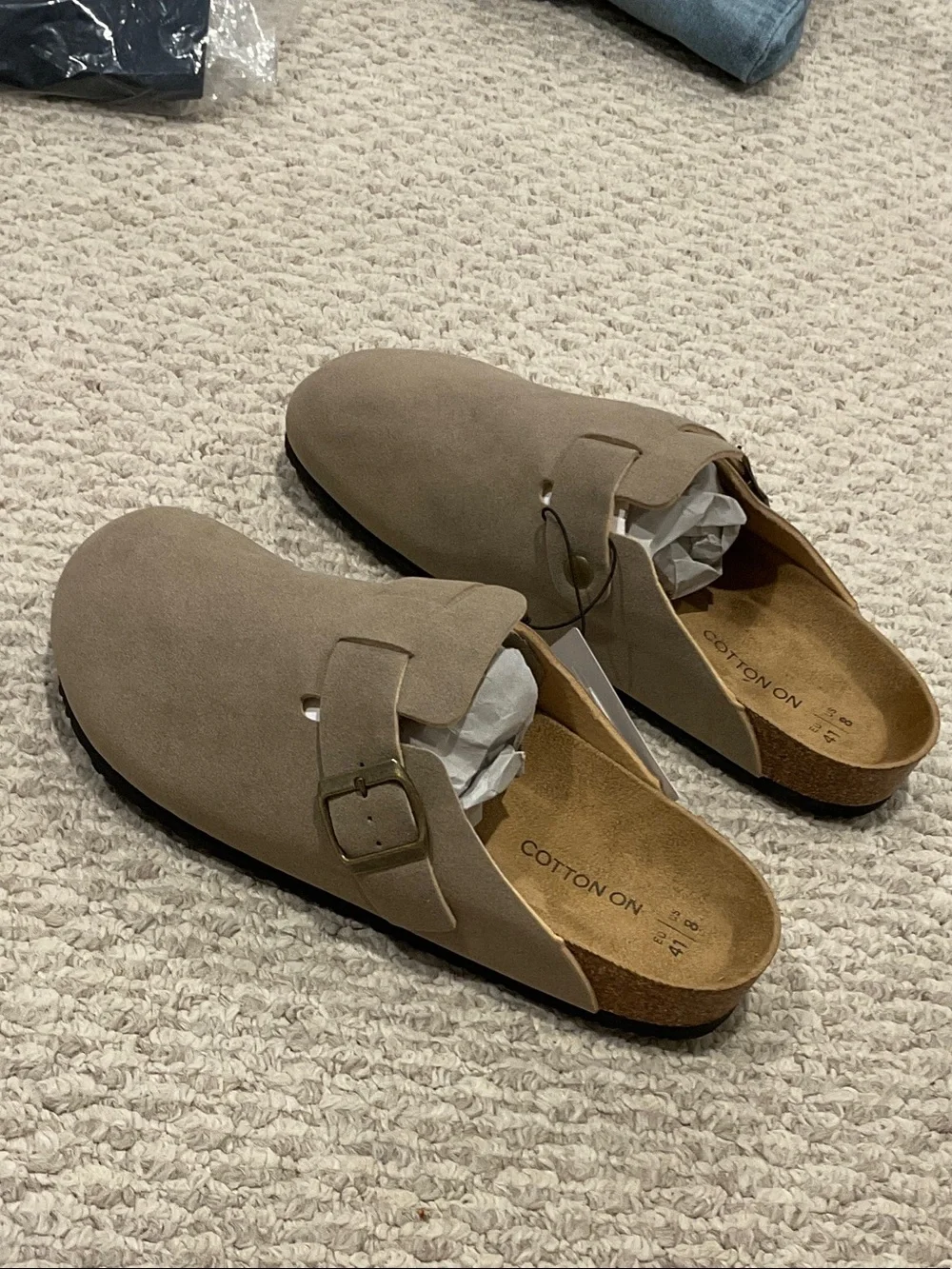 Cotton On Kids Taupe Slip-On Clog Mules